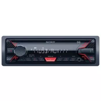 Автомагнитола Sony DSX-A100U, 1 DIN, USB/AUX, 4x55Вт, с подключением к мультирулю, красная подсветка