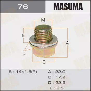 Болт маслосливной A/T MASUMA Mitsubishi LANCER.CS5A