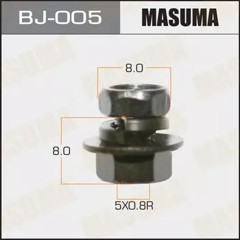 Болт с гайкой MASUMA BJ-005 М5x8x0.8, 12 шт