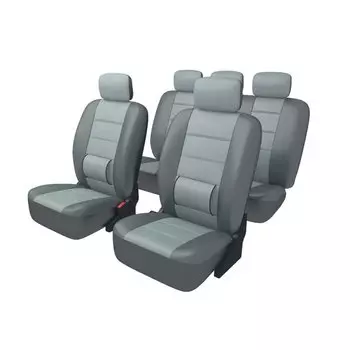 Чехлы CARFORT ARMOR для передних и задних сидений, кожа, черный цвет, 13 предметов