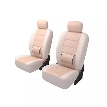 Чехлы CARFORT ARMOR для передних сидений, кожа, бежевый цвет, 6 предметов
