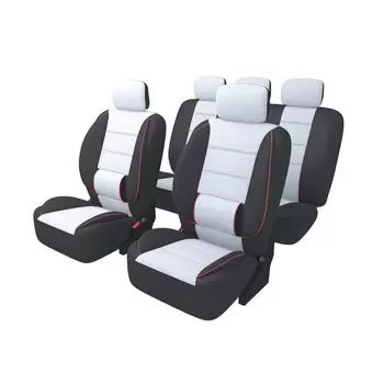 Чехлы CARFORT CARBONE для передних и задних сидений, ткань, серый цвет, 11 предметов