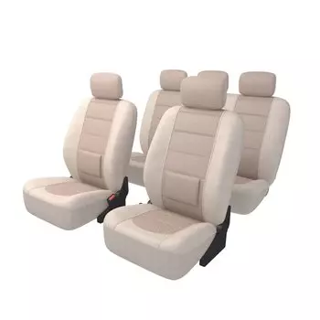 Чехлы CARFORT MODERN для передних и задних сидений, ткань, бежевый цвет, 13 предметов