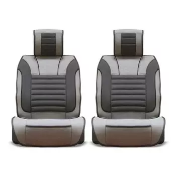 Чехлы-накидки CARFORT PREMIER для передних сидений, ткань, серый цвет, комплект 2шт