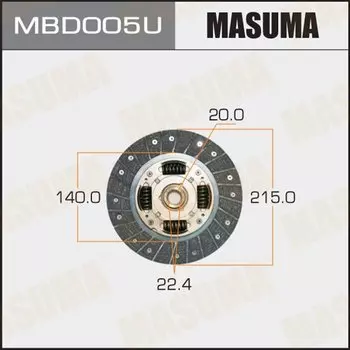 Диск сцепления MASUMA 215*140*20*22.4