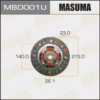 Диск сцепления MASUMA 215*140*23*26.1 (1/10)
