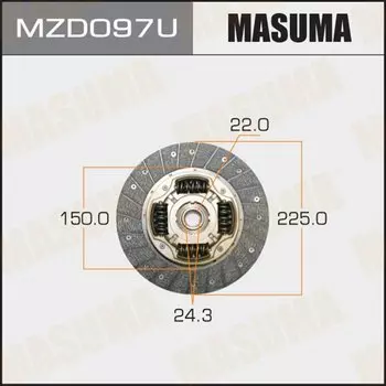 Диск сцепления MASUMA 225*150*22*24.3