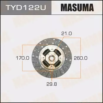 Диск сцепления MASUMA 260*170*21*29.8 (1/10)