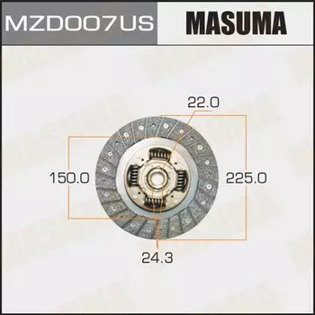 Диск сцепления MASUMA MZD007US