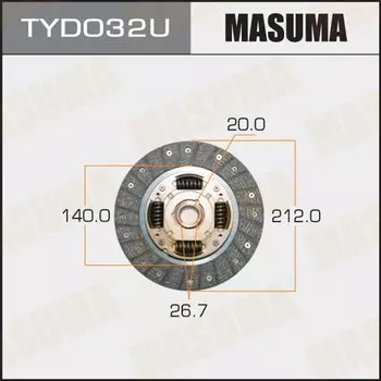 Диск сцепления MASUMA TYD032U