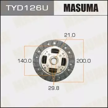Диск сцепления "Masuma" 200*140*21*29.8 (1/10)