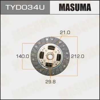 Диск сцепления "Masuma" 212*140*21*29.8 (1/10)