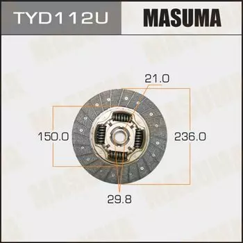 Диск сцепления "Masuma" 236*150*21*29.8 (1/10)