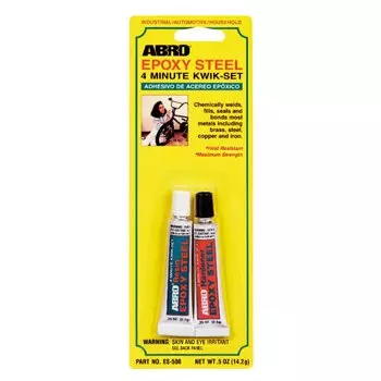 Клей эпоксидный ABRO ES-508, для металла, 4-х минутный, туба 2х7,1 мл