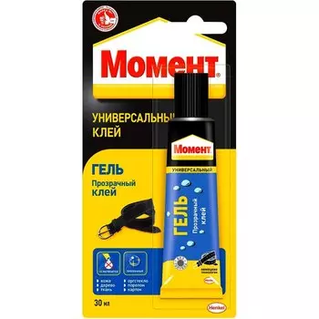 Клей Момент Гель многоцелевой, прозрачный, для вертикальных поверхностей, туба 30 мл