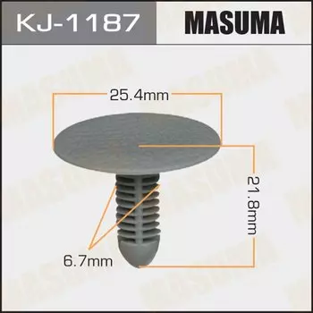 Клипса крепежная MASUMA KJ-1187 салонная серая (OEM 90467-07080-03)