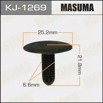 Клипса крепежная MASUMA KJ-1269 салонная черная (OEM 90467-07080-C0)