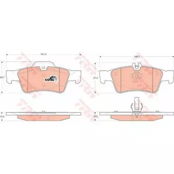 Колодки дисковые TRW, арт. GDB1546