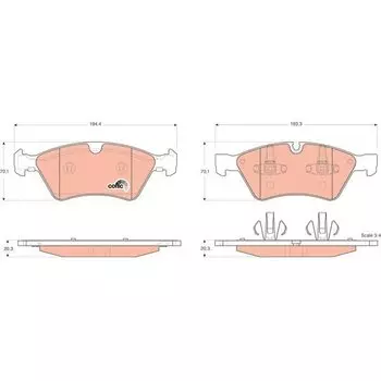 Колодки дисковые TRW, арт. GDB1642