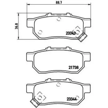 Колодки тормозные Akebono дисковые, арт. AN-371K