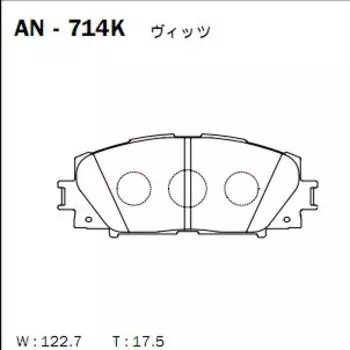 Колодки тормозные Akebono дисковые, арт. AN-714K