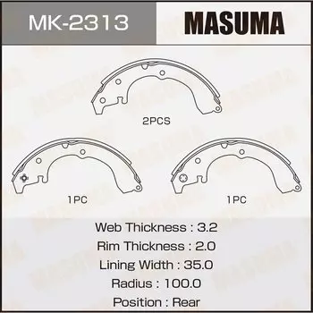 Колодки тормозные Masuma барабанные, арт. MK-2313