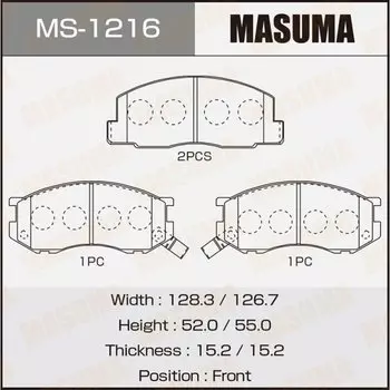 Колодки тормозные Masuma дисковые, арт. MS-1216