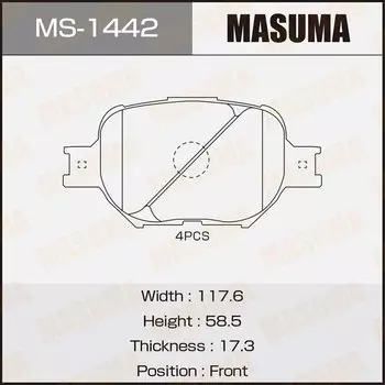 Колодки тормозные Masuma дисковые, арт. MS-1442