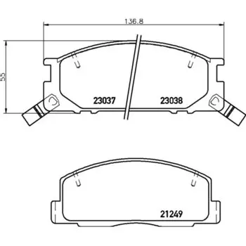 Колодки тормозные Nisshinbo дисковые, арт. PF1218 / NP1096