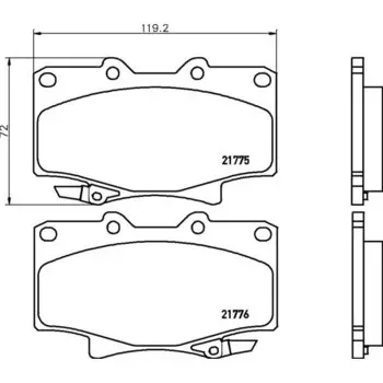 Колодки тормозные Nisshinbo дисковые, арт. PF1242 / NP1043