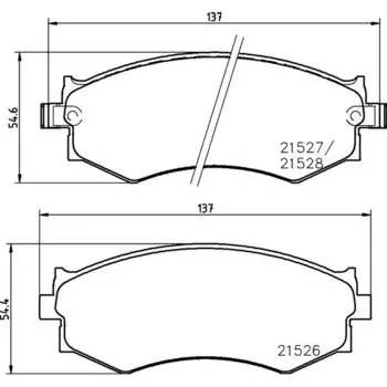 Колодки тормозные Nisshinbo дисковые, арт. PF2176 / NP2021