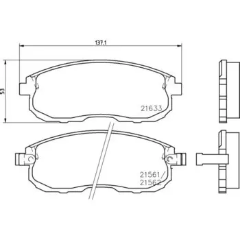 Колодки тормозные Nisshinbo дисковые, арт. PF2201 / NP2002