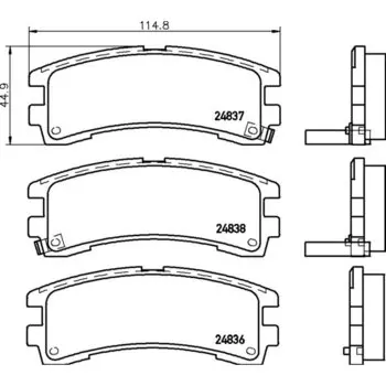 Колодки тормозные Nisshinbo дисковые, арт. PF2304 / NP2077