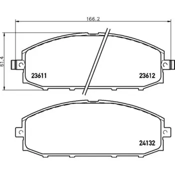 Колодки тормозные Nisshinbo дисковые, арт. PF2413 / NP2026