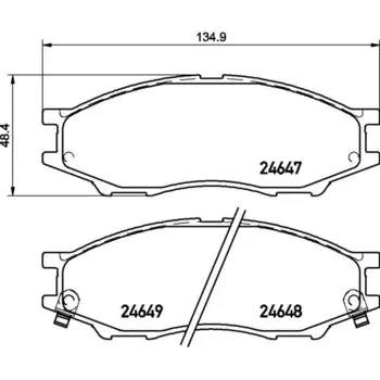 Колодки тормозные Nisshinbo дисковые, арт. PF2435 / NP2038