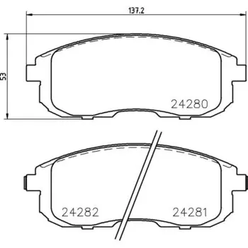 Колодки тормозные Nisshinbo дисковые, арт. PF2504 / NP2046