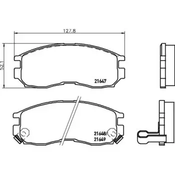 Колодки тормозные Nisshinbo дисковые, арт. PF3271 / NP3017