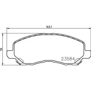 Колодки тормозные Nisshinbo дисковые, арт. PF3548 / NP3009