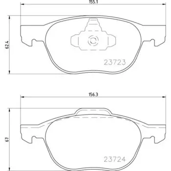 Колодки тормозные Nisshinbo дисковые, арт. PF5507 / NP5006