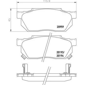 Колодки тормозные Nisshinbo дисковые, арт. PF8263 / NP8006