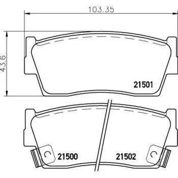 Колодки тормозные Nisshinbo дисковые, арт. PF9298 / NP9007