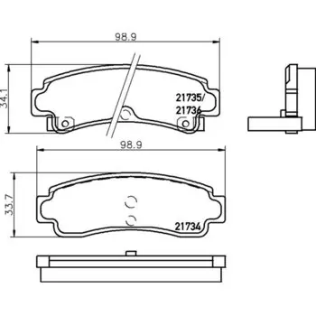 Колодки тормозные Nisshinbo дисковые, арт. PF-2133