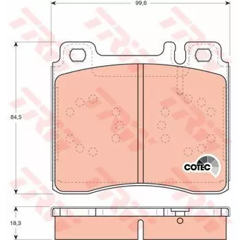 Колодки тормозные TRW дисковые, арт. GDB113