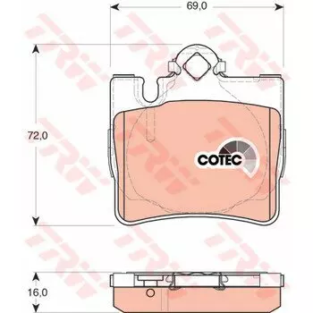 Колодки тормозные TRW дисковые, арт. GDB1455