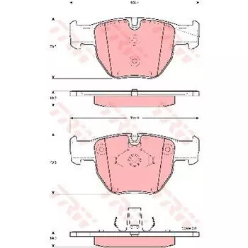 Колодки тормозные TRW дисковые, арт. GDB1526