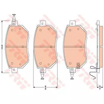 Колодки тормозные TRW дисковые, арт. GDB3416