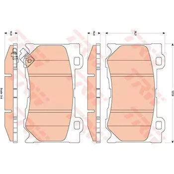 Колодки тормозные TRW дисковые, арт. GDB3505