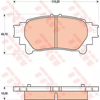Колодки тормозные TRW дисковые, арт. GDB4174