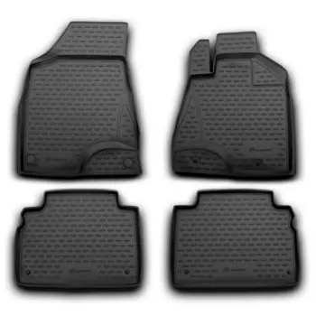 Коврики модельные Autofamily для Toyota Harrier 2003-2008 (правый руль), для переднего и заднего ряда, полиуретан, черный цвет, 4шт