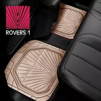 Коврики универсальные CARFORT ROVERS 1 для заднего ряда, бежевый цвет, ванночка, 2шт